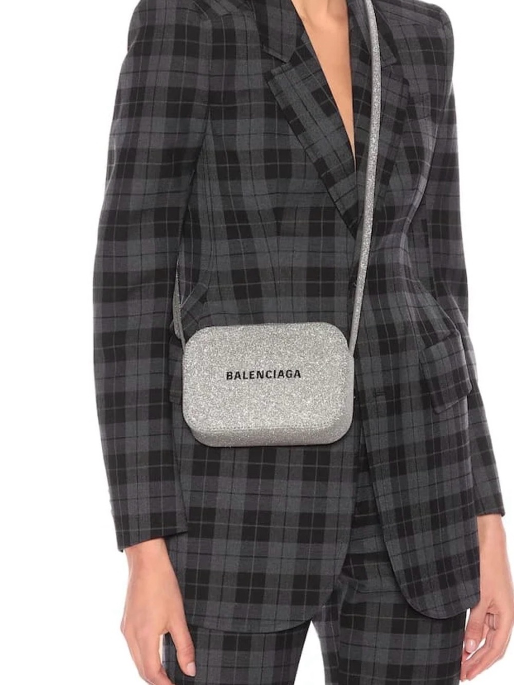 Balenciaga Silver Glitter Everyday XS Camera Bag EUC